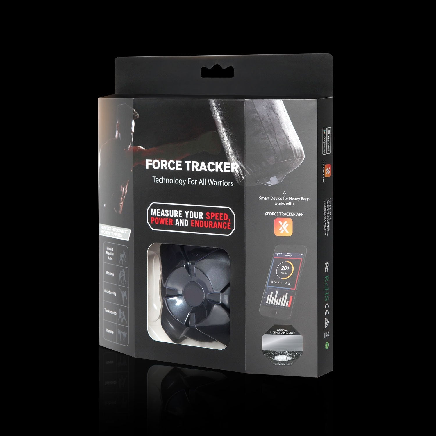 Force Tracker ,Speed & Power Sensors Training Equipment - Boxing Gifts for Punch & Kick, Gym, Fitness, MMA Fight